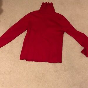 Coldwater Creek Vibrant Red Cowl Neck Sweater